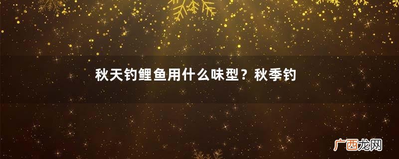 秋天钓鲤鱼用什么味型？秋季钓鲤鱼饵料味型