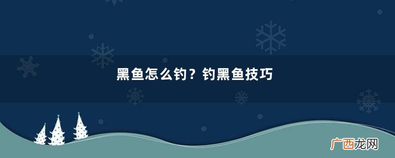 黑鱼怎么钓?钓黑鱼技巧