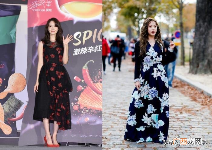明星连衣裙，热巴佟丽娅等明星把印花连衣裙穿得仙美又有气质
