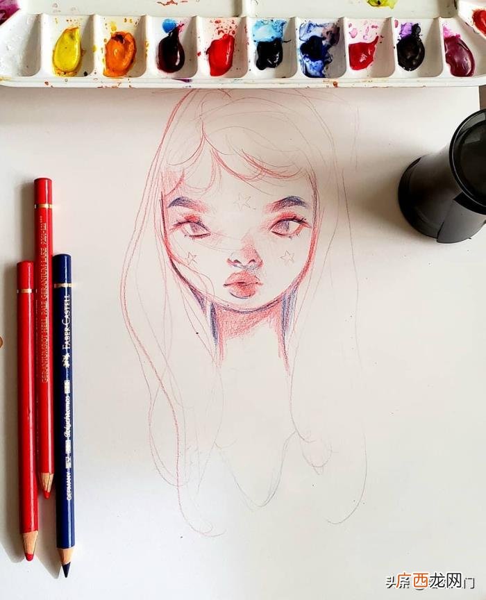 卡通人物画，几个步骤就能画出一幅炫彩的卡通人物肖像