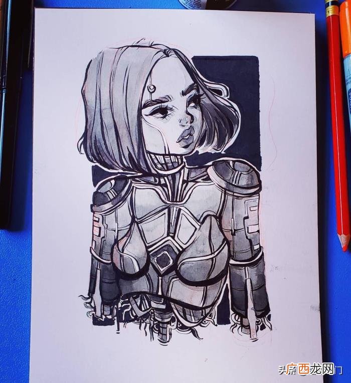 卡通人物画，几个步骤就能画出一幅炫彩的卡通人物肖像