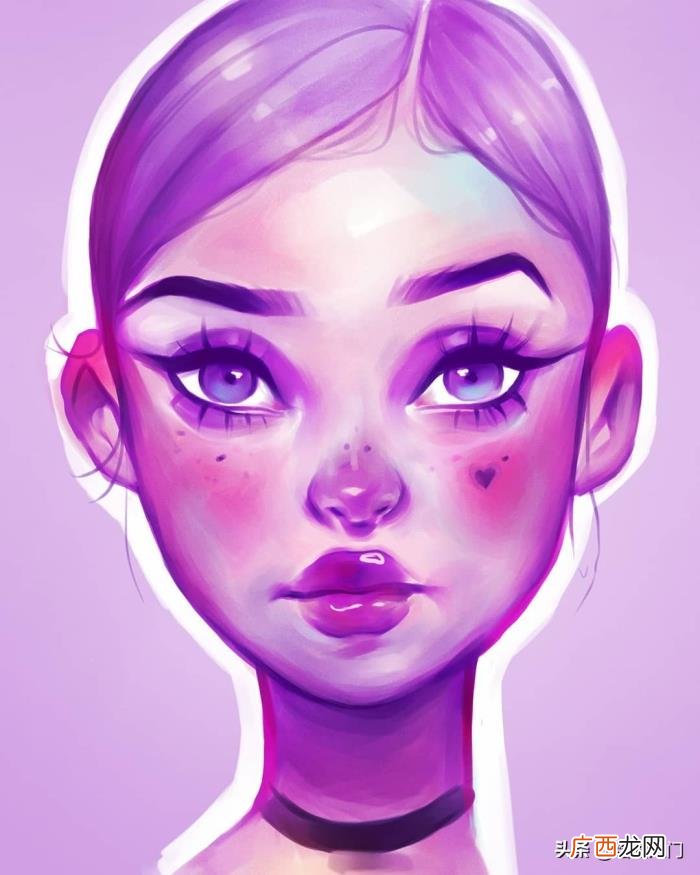 卡通人物画，几个步骤就能画出一幅炫彩的卡通人物肖像