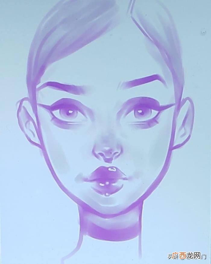 卡通人物画，几个步骤就能画出一幅炫彩的卡通人物肖像