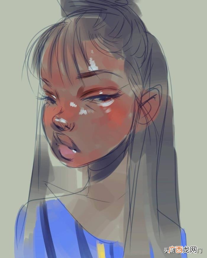 卡通人物画，几个步骤就能画出一幅炫彩的卡通人物肖像