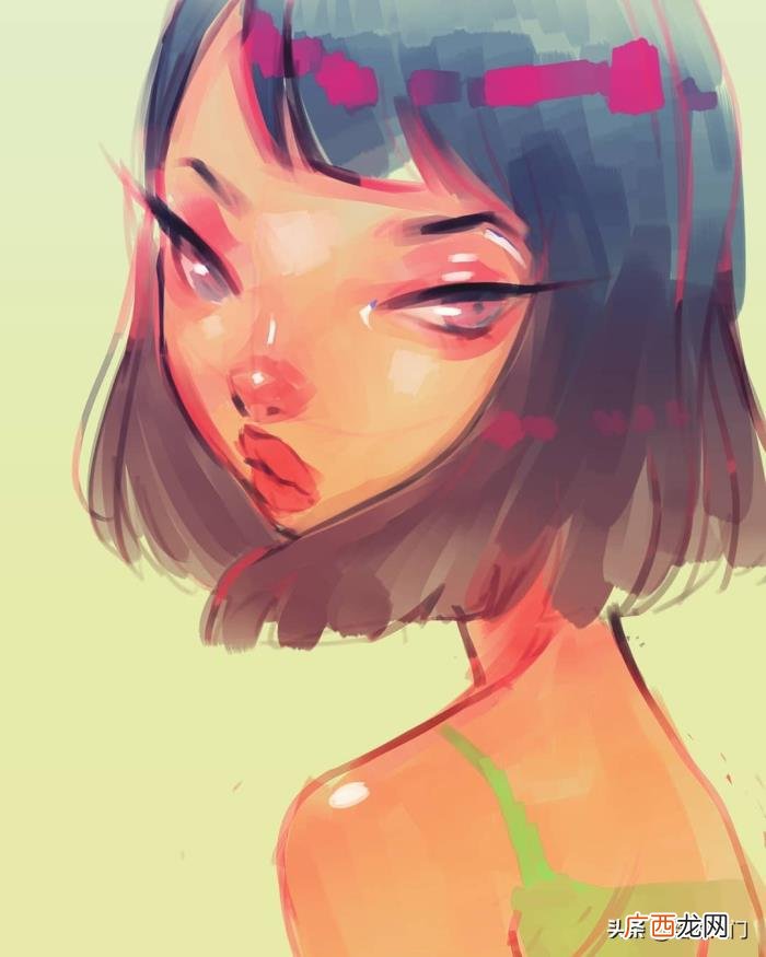 卡通人物画，几个步骤就能画出一幅炫彩的卡通人物肖像