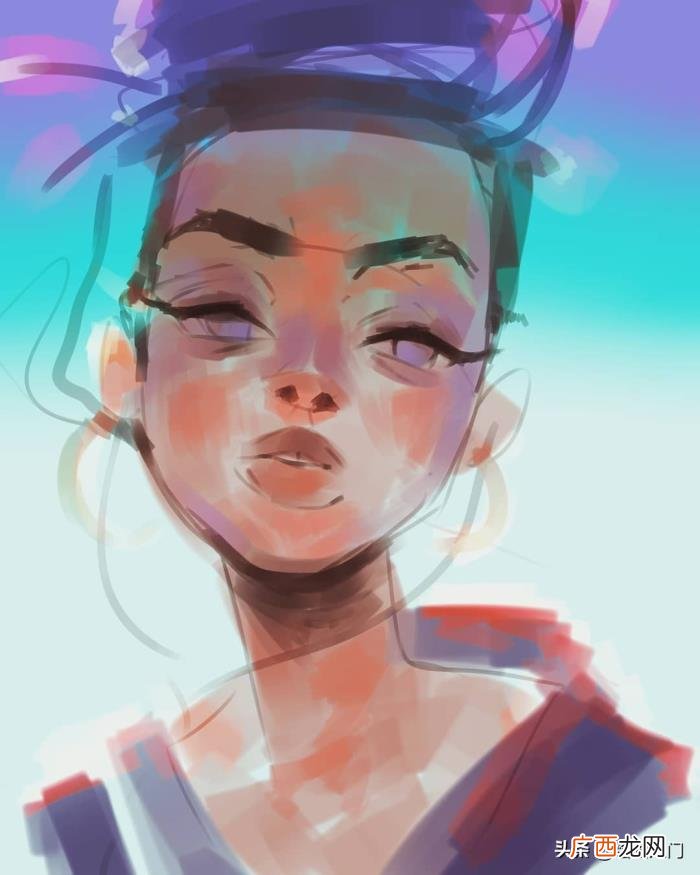 卡通人物画，几个步骤就能画出一幅炫彩的卡通人物肖像