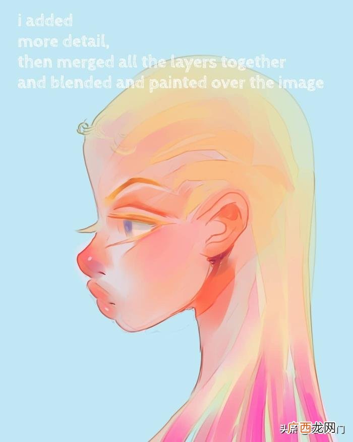 卡通人物画，几个步骤就能画出一幅炫彩的卡通人物肖像