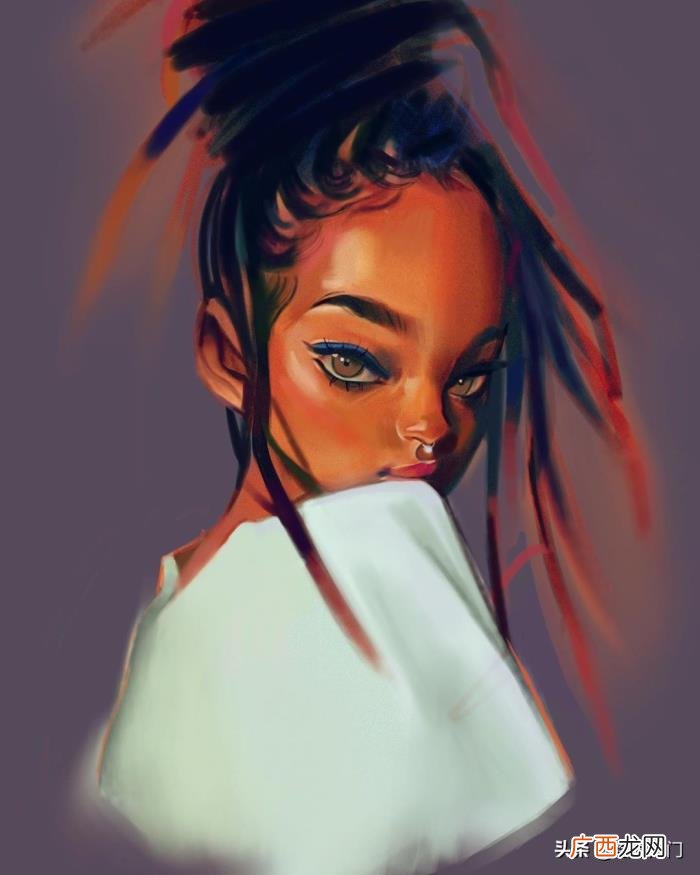 卡通人物画，几个步骤就能画出一幅炫彩的卡通人物肖像