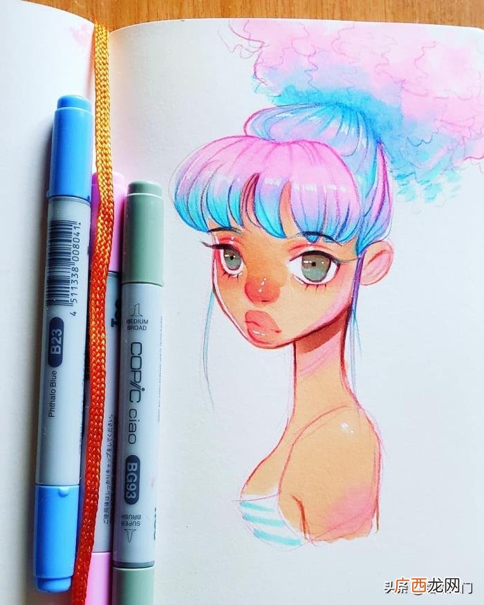 卡通人物画，几个步骤就能画出一幅炫彩的卡通人物肖像