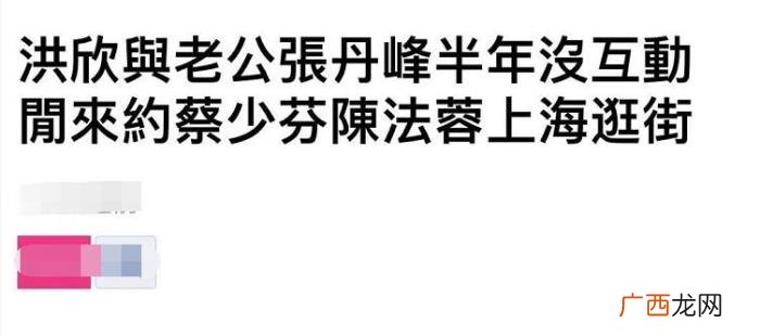 张丹峰婚变，洪欣张丹峰半年无互动再引婚变传闻