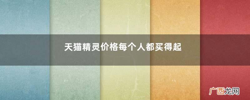 天猫精灵价格每个人都买得起