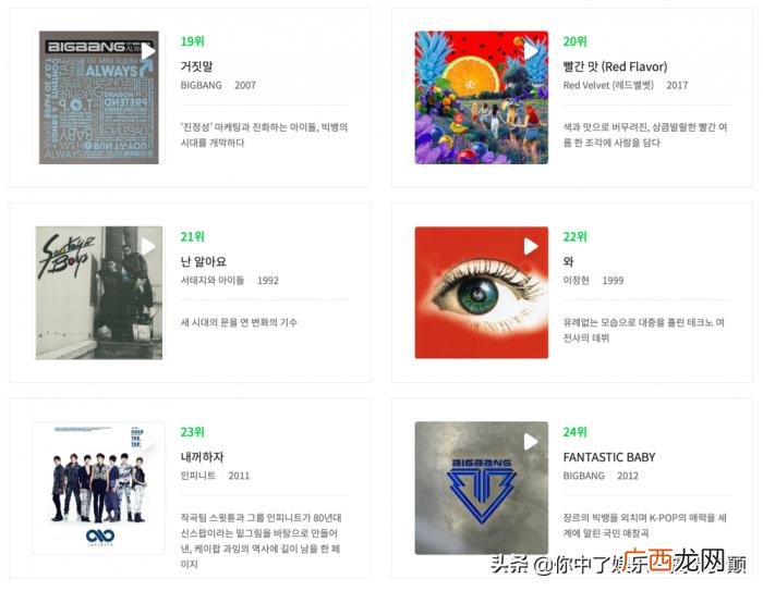 韩国有名歌曲有哪些，韩国乐坛选出100首有史以来最佳的韩国流行音乐