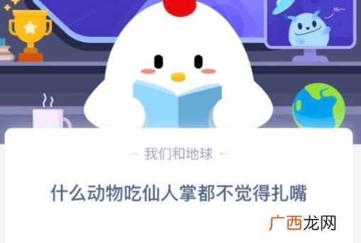 什么动物吃仙人掌都不觉得扎嘴？蚂蚁庄园6月3日每日一题答案
