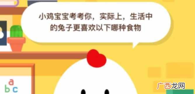 蚂蚁庄园6月5日答案 兔子更喜欢以下哪种食物？