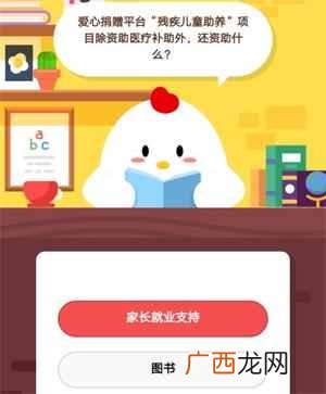 爱心捐赠平台“残疾儿童助养”项目除资助医疗补助外，还资助什么?蚂