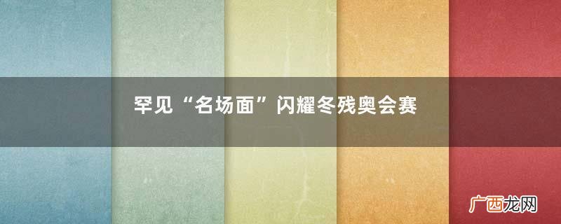 罕见“名场面”闪耀冬残奥会赛场冬残奥会有多少金牌