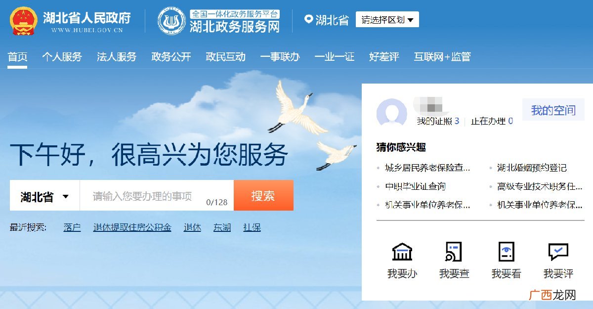 湖北政务服务网养老保险查询入口