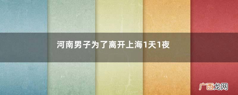 河南男子为了离开上海1天1夜开了1000公里被质疑，真相让网友破防