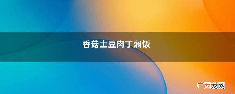 香菇土豆肉丁焖饭