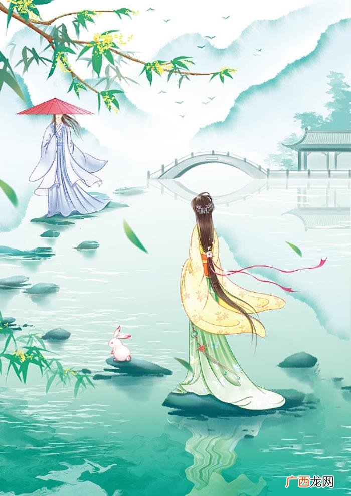 唯美古风山水意境插画欣赏 古风唯美图片
