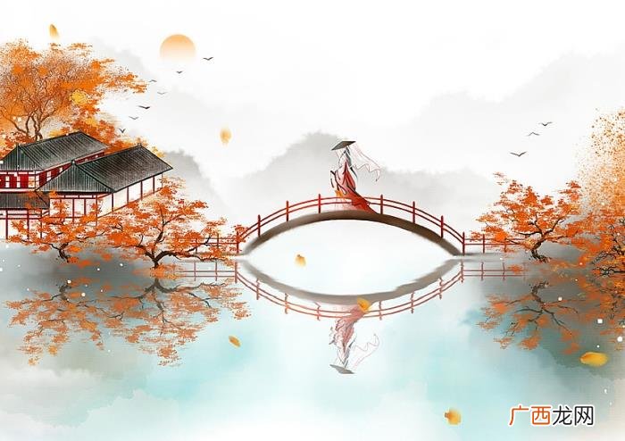唯美古风山水意境插画欣赏 古风唯美图片