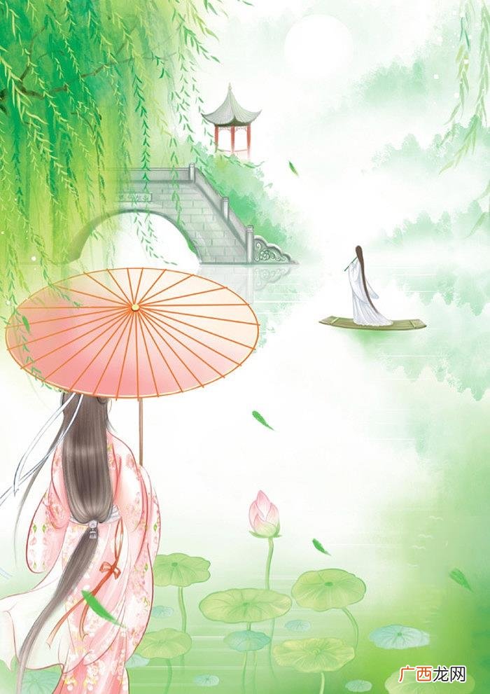 唯美古风山水意境插画欣赏 古风唯美图片