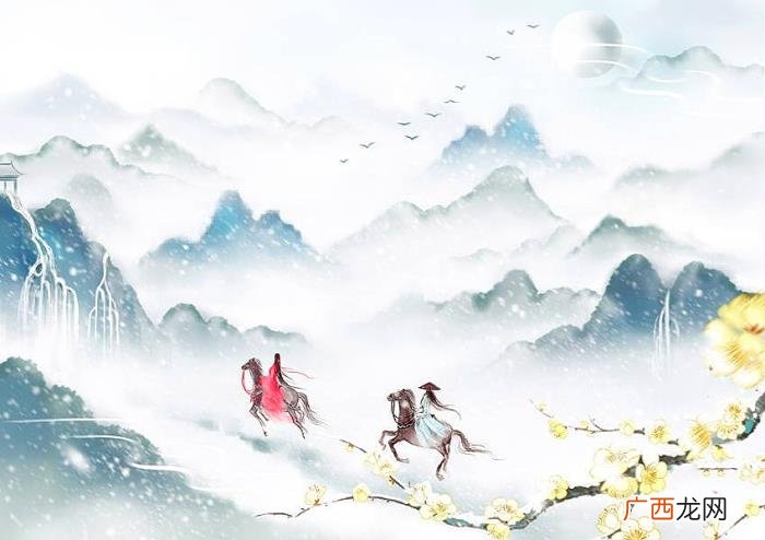 唯美古风山水意境插画欣赏 古风唯美图片