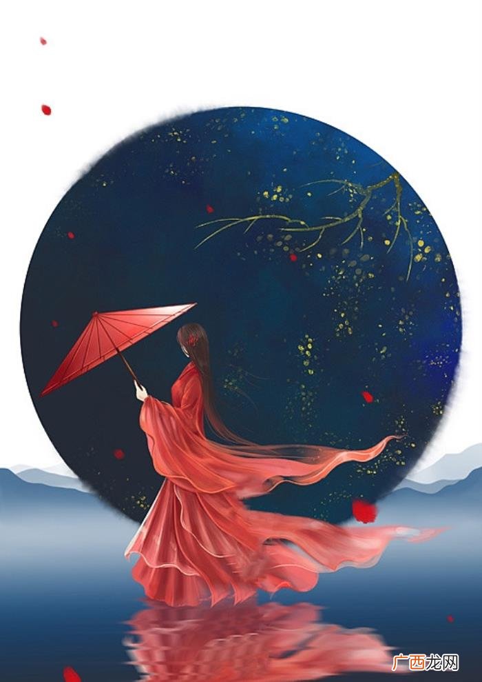 唯美古风山水意境插画欣赏 古风唯美图片