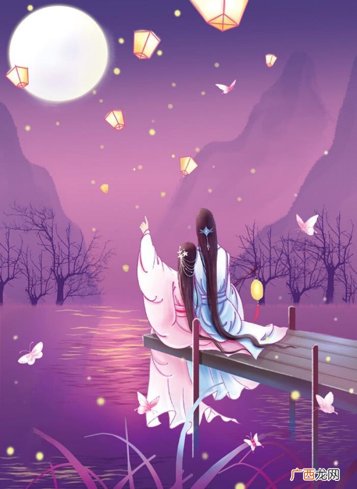 唯美古风山水意境插画欣赏 古风唯美图片