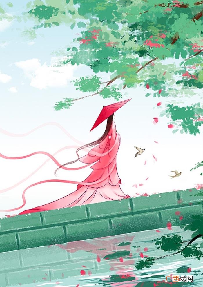 唯美古风山水意境插画欣赏 古风唯美图片