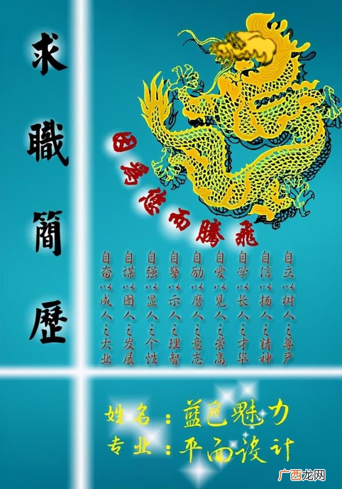 一 电子简历封面，简历求职封面样板