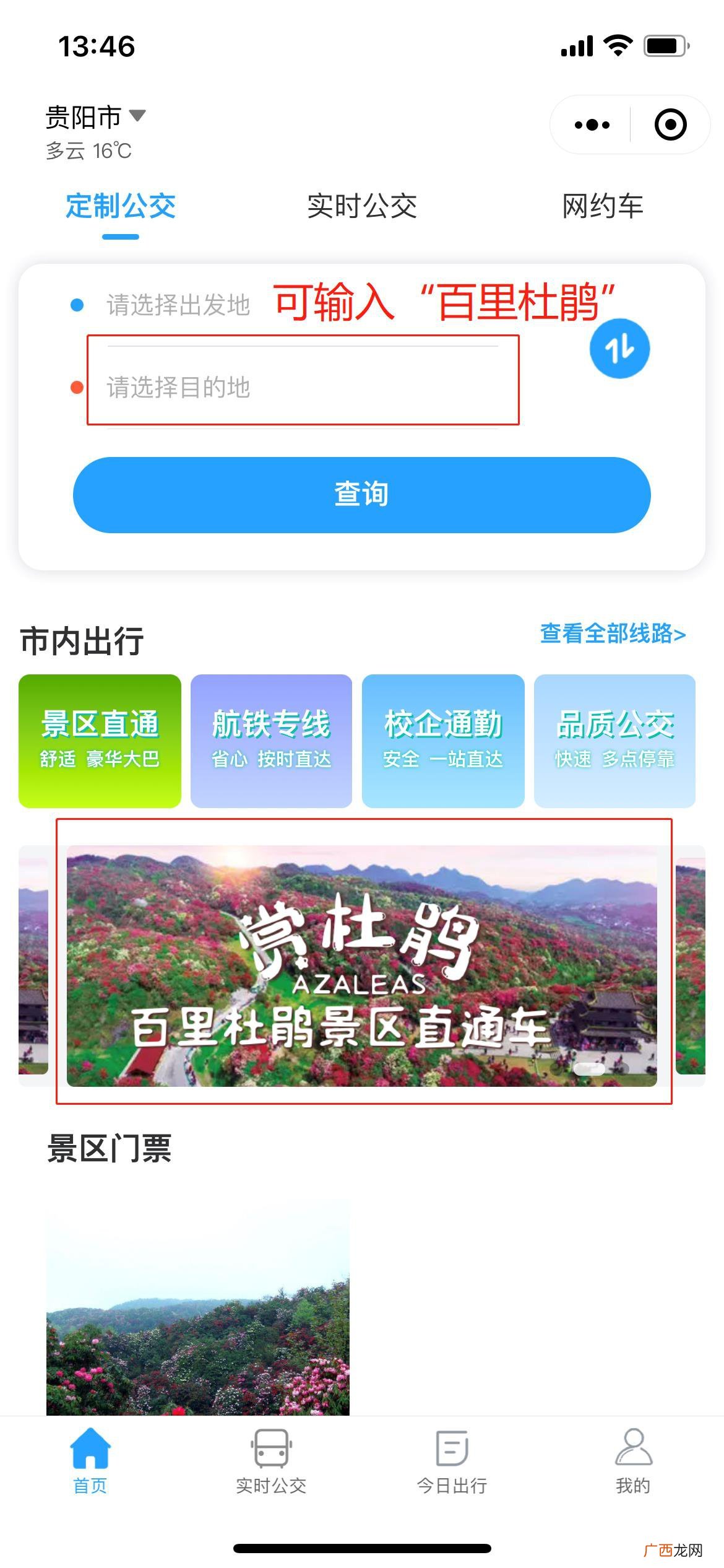 2022年贵阳北站到百里杜鹃景区直通车怎么坐？