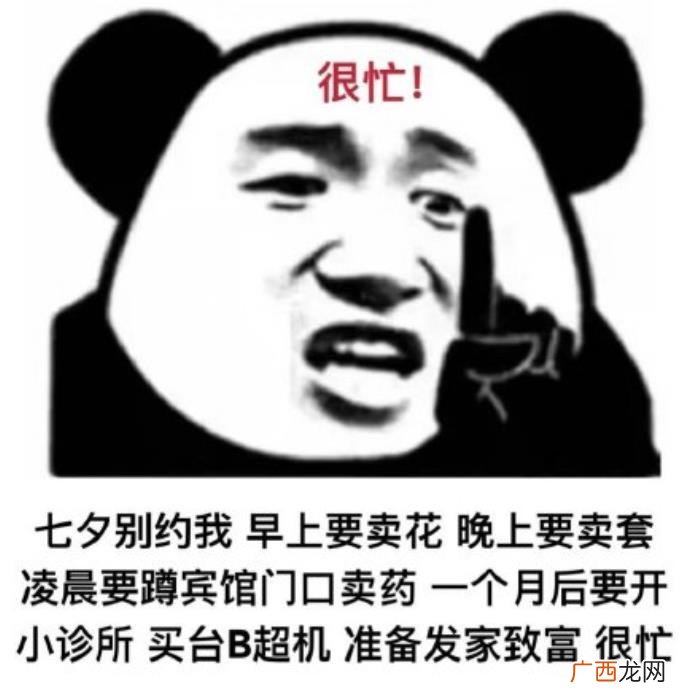 熊猫头七夕情人节系列表情包 情人节搞笑图