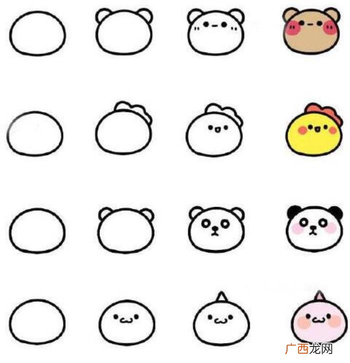 简笔画教程，一组简笔画教程~小画家们自己也能学会~