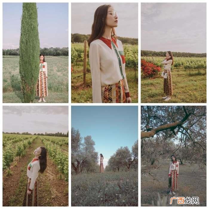 文艺片倪妮，倪妮身穿Gucci在法国花园拍摄文艺大片