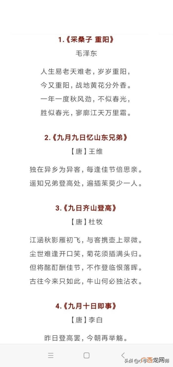 关于重阳节的30首古诗词 关于重阳节的诗