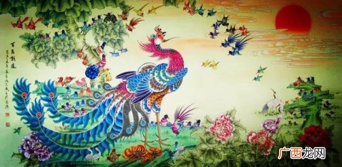 百鸟朝凤图，难得一见的百鸟朝凤花鸟图送给大家