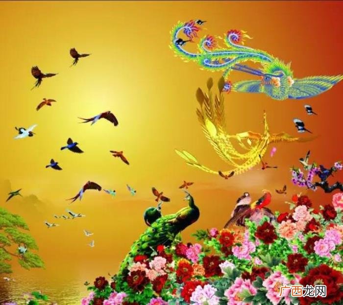 百鸟朝凤图，难得一见的百鸟朝凤花鸟图送给大家