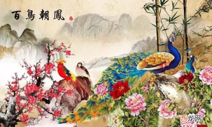 百鸟朝凤图，难得一见的百鸟朝凤花鸟图送给大家