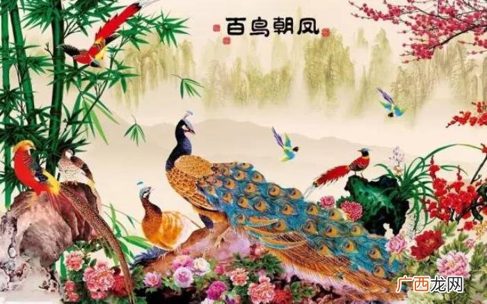 百鸟朝凤图，难得一见的百鸟朝凤花鸟图送给大家