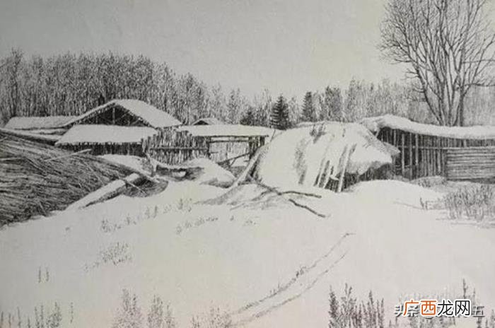 素描画简单，素描画女孩、男孩、风景大全精选