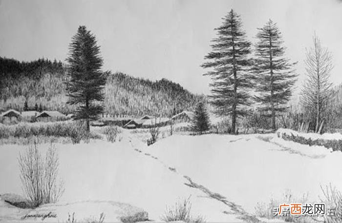 素描画简单，素描画女孩、男孩、风景大全精选