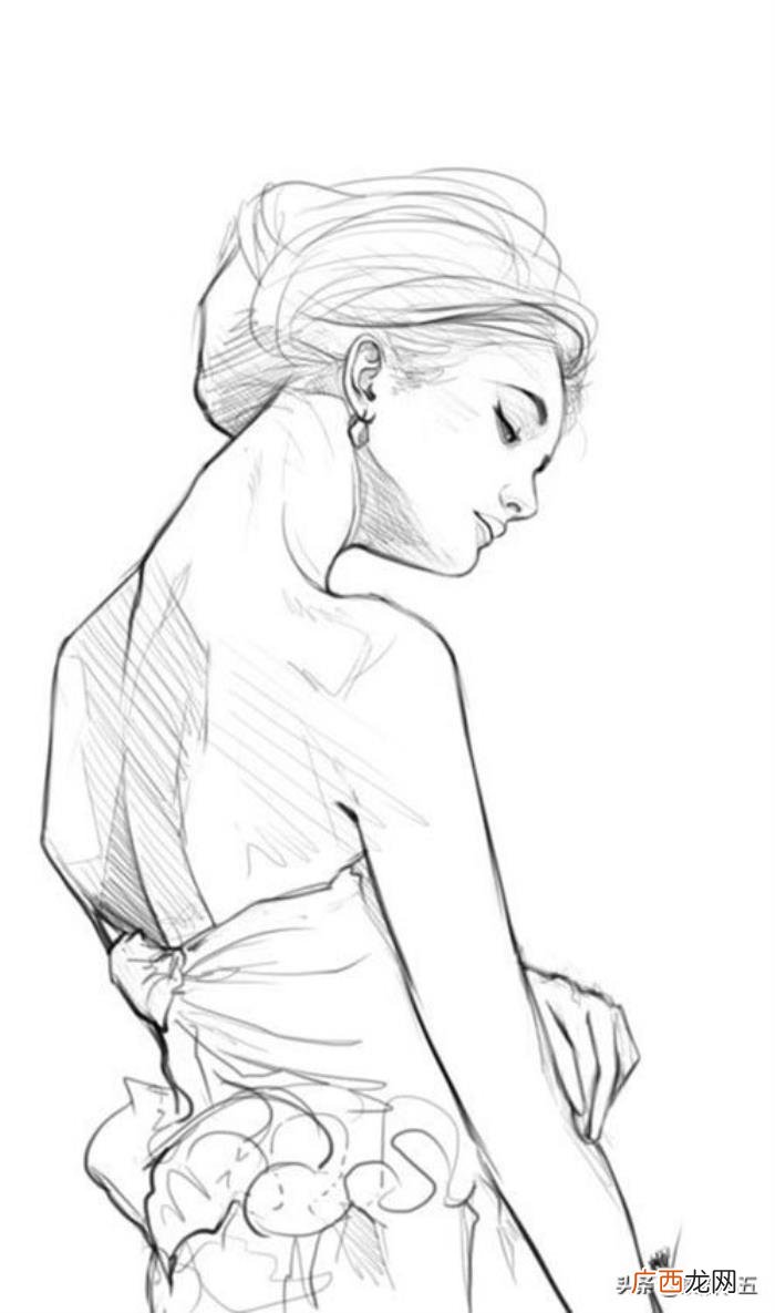素描画简单，素描画女孩、男孩、风景大全精选