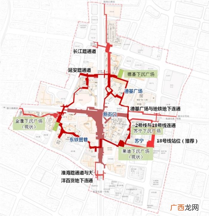 南京新街口，18号线站点初定&amp;amp;南京城市原点有戏