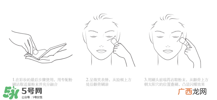 CPB高光粉的用法图解 CPB高光粉怎么用