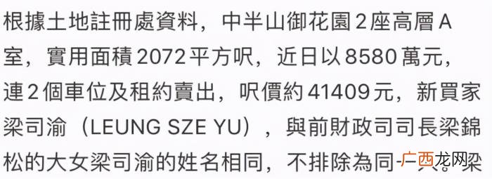 伏明霞嫁谁，伏明霞与丈夫梁锦松送长女近亿元豪宅