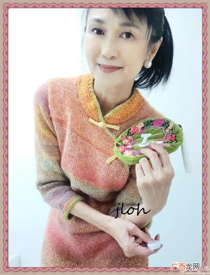 旗袍连衣裙，经典改版棒针偏襟立领旗袍式连衣裙