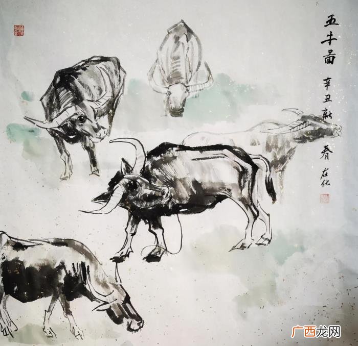 画牛的生肖，画说福牛贺新春2021生肖画牛作品欣赏