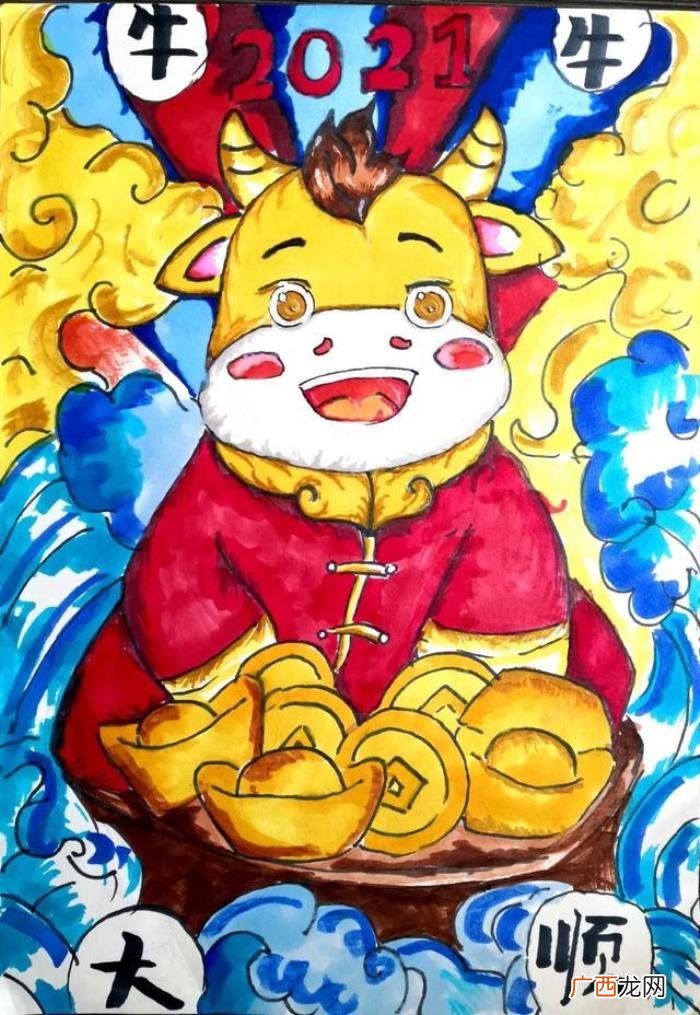 画牛的生肖，画说福牛贺新春2021生肖画牛作品欣赏