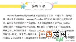 too cool for school是什么牌子？什么档次？